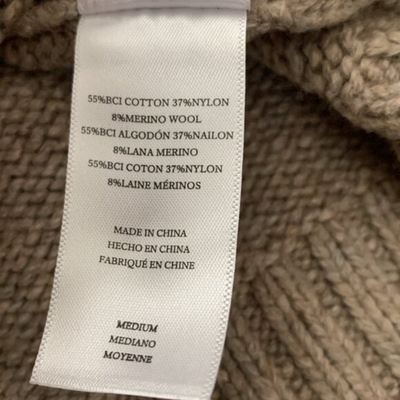 NWT Rails Zoey Oatmeal Ivory Palms Pop Over Cotton Blend Knit Sweater - M - Picture 9 of 9